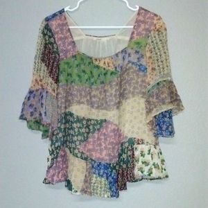 Anthropologie Floret Boho Blouse